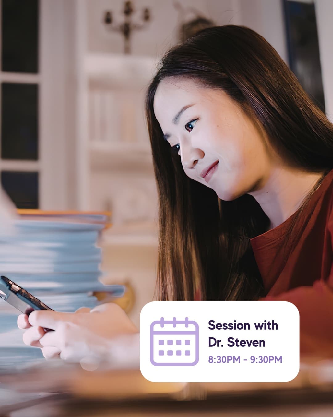 Client selecting a convenient appointment time