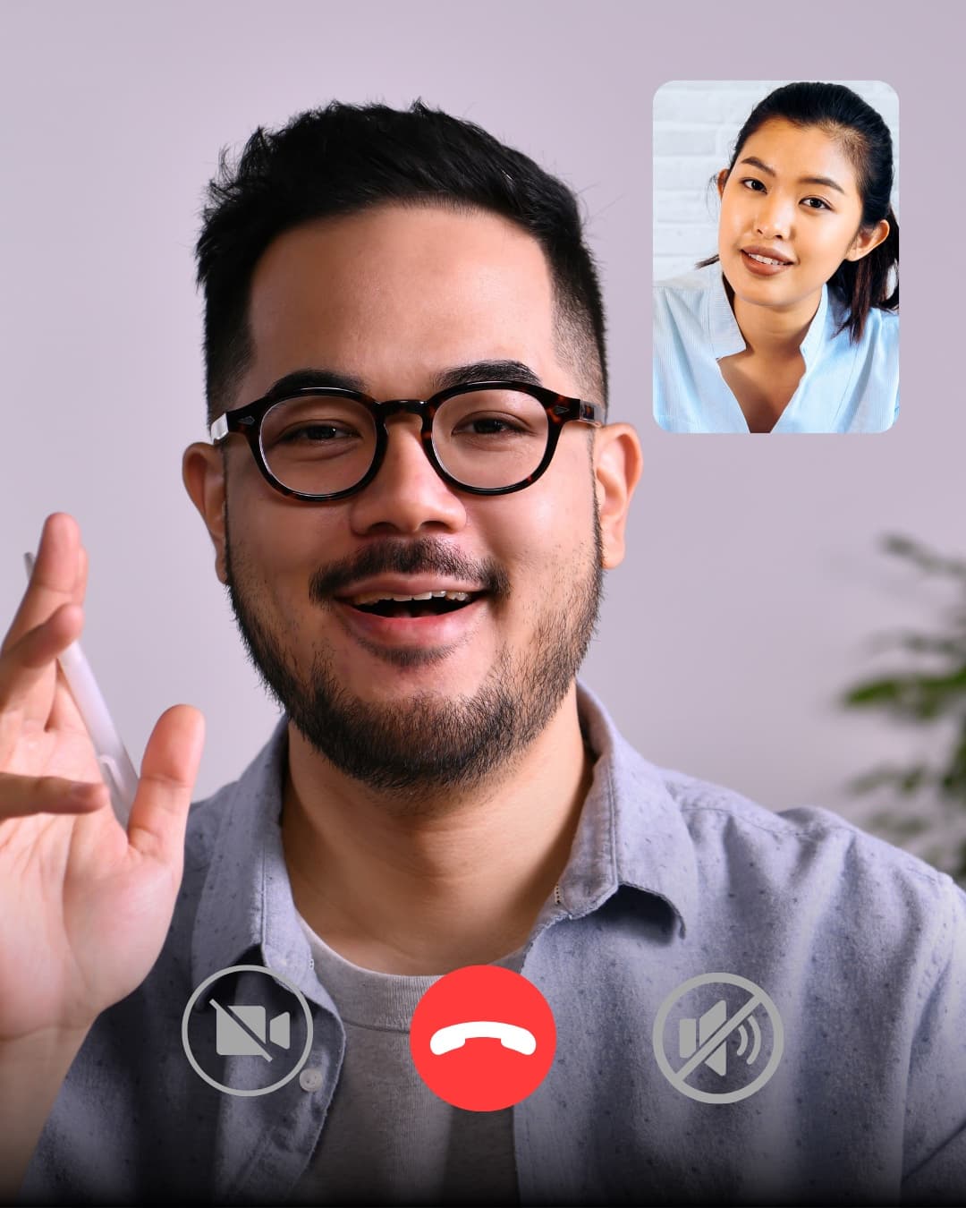 Person joining an online counselling session from home